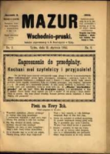 Mazur Wschodnio-Pruski. R. 1. 1885, nr 2