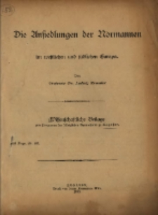 Die Ansiedlungen der Normannen im westlichen und s&uuml;dlichen Europa