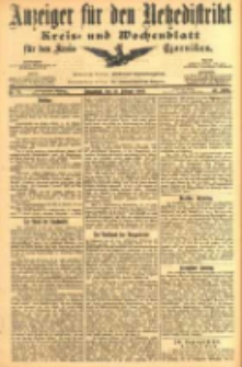 Anzeiger f&uuml;r den Netzedistrikt Kreis- und Wochenblatt f&uuml;r den Kreis Czarnikau 1905.02.18 Jg.53 Nr21