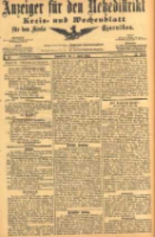 Anzeiger für den Netzedistrikt Kreis- und Wochenblatt für den Kreis Czarnikau 1905.04.01 Jg.53 Nr39