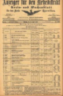 Anzeiger für den Netzedistrikt Kreis- und Wochenblatt für den Kreis Czarnikau 1905.04.18 Jg.53 Nr46