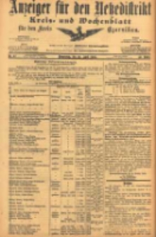Anzeiger für den Netzedistrikt Kreis- und Wochenblatt für den Kreis Czarnikau 1905.04.20 Jg.53 Nr47