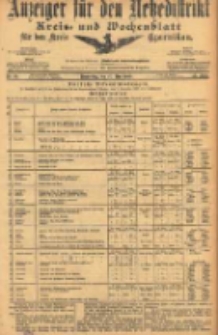 Anzeiger f&uuml;r den Netzedistrikt Kreis- und Wochenblatt f&uuml;r den Kreis Czarnikau 1905.05.11 Jg.53 Nr55