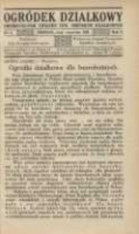 Ogródek Działkowy : kwartalnik Związku Towarzystw Ogródków Działkowych Rzeczypospolitej Polskiej 1932.05-06 R.5 Nr3
