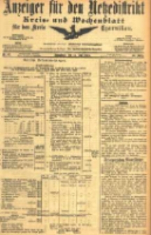 Anzeiger f&uuml;r den Netzedistrikt Kreis- und Wochenblatt f&uuml;r den Kreis Czarnikau 1905.07.15 Jg.53 Nr82