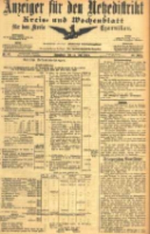 Anzeiger für den Netzedistrikt Kreis- und Wochenblatt für den Kreis Czarnikau 1905.07.15 Jg.53 Nr82
