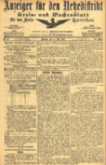 Anzeiger für den Netzedistrikt Kreis- und Wochenblatt für den Kreis Czarnikau 1905.07.18 Jg.53 Nr83