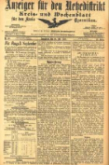 Anzeiger für den Netzedistrikt Kreis- und Wochenblatt für den Kreis Czarnikau 1905.07.29 Jg.53 Nr88