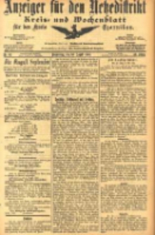 Anzeiger für den Netzedistrikt Kreis- und Wochenblatt für den Kreis Czarnikau 1905.08.10 Jg.53 Nr93