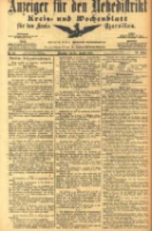 Anzeiger f&uuml;r den Netzedistrikt Kreis- und Wochenblatt f&uuml;r den Kreis Czarnikau 1905.08.15 Jg.53 Nr95