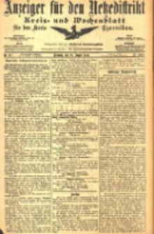Anzeiger f&uuml;r den Netzedistrikt Kreis- und Wochenblatt f&uuml;r den Kreis Czarnikau 1905.08.22 Jg.53 Nr98