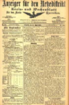 Anzeiger für den Netzedistrikt Kreis- und Wochenblatt für den Kreis Czarnikau 1905.08.26 Jg.53 Nr100