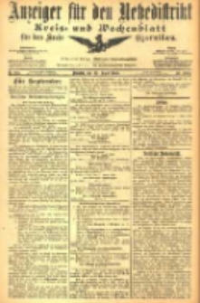 Anzeiger f&uuml;r den Netzedistrikt Kreis- und Wochenblatt f&uuml;r den Kreis Czarnikau 1905.08.29 Jg.53 Nr101