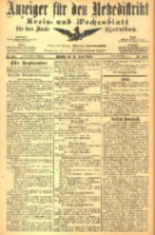 Anzeiger für den Netzedistrikt Kreis- und Wochenblatt für den Kreis Czarnikau 1905.08.29 Jg.53 Nr101