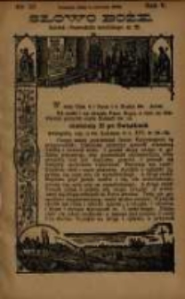 Słowo Boże: dodatek do Przewodnika Katolickiego R.5. 1902 Nr.22