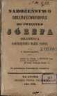 Nabożeństwo dziewięciodniowe do świętego J&oacute;zefa oblubienca [!] najświętszej Maryj Panny / z francuzkiego.