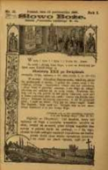 Słowo Boże: dodatek do Przewodnika Katolickiego R.1. 1898 Nr.31
