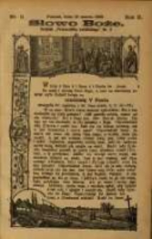 Słowo Boże: dodatek do Przewodnika Katolickiego R.2. 1899 Nr.11