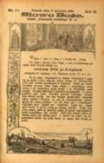 Słowo Boże: dodatek do Przewodnika Katolickiego R.2. 1899 Nr.37