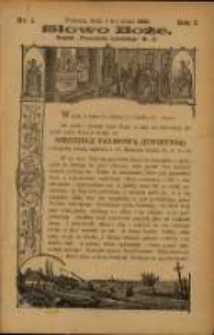 Słowo Boże: dodatek do Przewodnika Katolickiego R.1. 1898 Nr.1