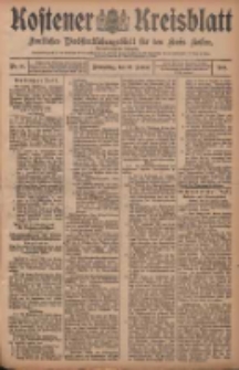 Kostener Kreisblatt: amtliches Ver&ouml;ffentlichungsblatt f&uuml;r den Kreis Kosten 1908.01.23 Jg.43 Nr10