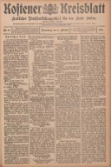 Kostener Kreisblatt: amtliches Ver&ouml;ffentlichungsblatt f&uuml;r den Kreis Kosten 1908.02.13 Jg.43 Nr19