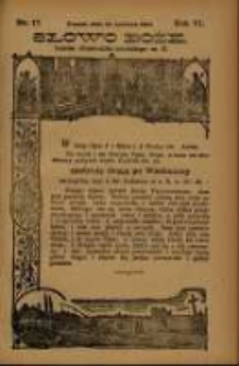 Słowo Boże: dodatek do Przewodnika Katolickiego R.6. 1903 Nr.17