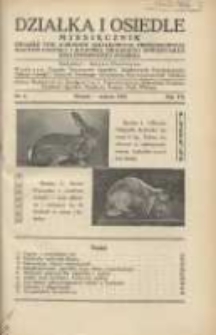 Działka i Osiedle: Miesięcznik Związku Towarzystw Ogr&oacute;dk&oacute;w Działkowych, Przydomowych Małych Osiedli i Hodowli Drobnego Inwentarza Rzeczypospolitej Polskiej 1934.03 R.7 Nr3