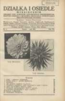 Działka i Osiedle: Miesięcznik Związku Towarzystw Ogr&oacute;dk&oacute;w Działkowych, Przydomowych Małych Osiedli i Hodowli Drobnego Inwentarza Rzeczypospolitej Polskiej 1934.05 R.7 Nr5