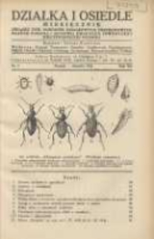Działka i Osiedle: Miesięcznik Związku Towarzystw Ogr&oacute;dk&oacute;w Działkowych, Przydomowych Małych Osiedli i Hodowli Drobnego Inwentarza Rzeczypospolitej Polskiej 1934.08 R.7 Nr8