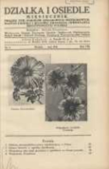 Działka i Osiedle: Miesięcznik Związku Towarzystw Ogr&oacute;dk&oacute;w Działkowych, Przydomowych Małych Osiedli i Hodowli Drobnego Inwentarza Rzeczypospolitej Polskiej 1935.05 R.8 Nr5