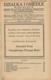 Działka i Osiedle: Miesięcznik Związku Towarzystw Ogr&oacute;dk&oacute;w Działkowych, Przydomowych Małych Osiedli i Hodowli Drobnego Inwentarza Rzeczypospolitej Polskiej 1935.12 R.8 Nr12