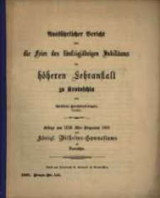 Ausf&uuml;hrlicher Bericht &uuml;ber die Feier des f&uuml;nfzigj&auml;hrigen Jubil&auml;ums der h&ouml;heren Lehranstalt zu Krotoschin.