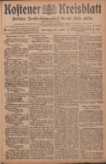 Kostener Kreisblatt: amtliches Ver&ouml;ffentlichungsblatt f&uuml;r den Kreis Kosten 1908.04.09 Jg.43 Nr43