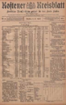 Kostener Kreisblatt: amtliches Ver&ouml;ffentlichungsblatt f&uuml;r den Kreis Kosten 1908.04.28 Jg.43 Nr51