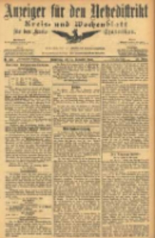Anzeiger f&uuml;r den Netzedistrikt Kreis- und Wochenblatt f&uuml;r den Kreis Czarnikau 1905.09.14 Jg.53 Nr108
