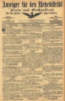 Anzeiger f&uuml;r den Netzedistrikt Kreis- und Wochenblatt f&uuml;r den Kreis Czarnikau 1905.09.19 Jg.53 Nr110