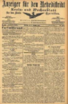 Anzeiger für den Netzedistrikt Kreis- und Wochenblatt für den Kreis Czarnikau 1905.10.03 Jg.53 Nr116