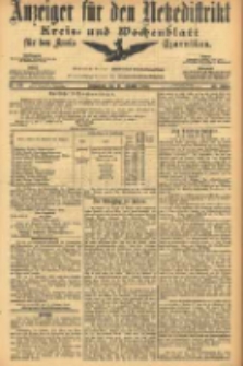 Anzeiger f&uuml;r den Netzedistrikt Kreis- und Wochenblatt f&uuml;r den Kreis Czarnikau 1905.10.21 Jg.53 Nr123