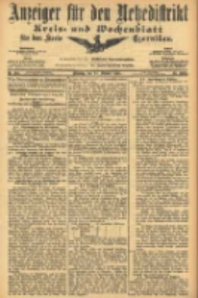 Anzeiger f&uuml;r den Netzedistrikt Kreis- und Wochenblatt f&uuml;r den Kreis Czarnikau 1905.10.24 Jg.53 Nr124