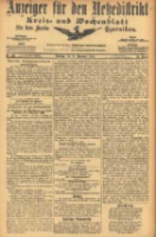 Anzeiger f&uuml;r den Netzedistrikt Kreis- und Wochenblatt f&uuml;r den Kreis Czarnikau 1905.11.21 Jg.53 Nr136