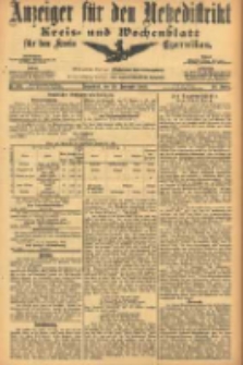 Anzeiger f&uuml;r den Netzedistrikt Kreis- und Wochenblatt f&uuml;r den Kreis Czarnikau 1905.11.25 Jg.53 Nr137
