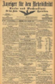 Anzeiger f&uuml;r den Netzedistrikt Kreis- und Wochenblatt f&uuml;r den Kreis Czarnikau 1905.12.14 Jg.53 Nr145