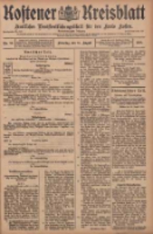 Kostener Kreisblatt: amtliches Ver&ouml;ffentlichungsblatt f&uuml;r den Kreis Kosten 1908.08.18 Jg.43 Nr99