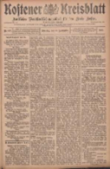 Kostener Kreisblatt: amtliches Veröffentlichungsblatt für den Kreis Kosten 1908.09.29 Jg.43 Nr117