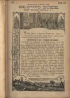 Słowo Boże: dodatek do Przewodnika Katolickiego R.3. 1900 Nr.1