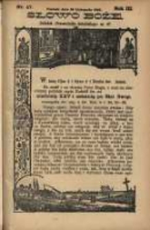 Słowo Boże: dodatek do Przewodnika Katolickiego R.3. 1900 Nr.47