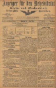 Anzeiger f&uuml;r den Netzedistrikt Kreis- und Wochenblatt f&uuml;r den Kreis Czarnikau 1906.04.05 Jg.54 Nr40