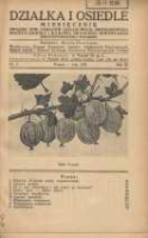 Działka i Osiedle: miesięcznik Związku Towarzystw Ogr&oacute;dk&oacute;w Działkowych Rzeczypospolitej Polskiej 1936.02 R.9 Nr2