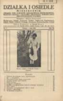 Działka i Osiedl: miesięcznik Związku Towarzystw Ogr&oacute;dk&oacute;w Działkowych Rzeczypospolitej Polskiej 1936.05 R.9 Nr5
